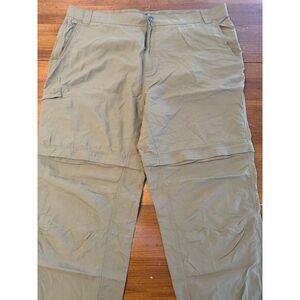 Rail Riders Men’s Convertible Ripstop Nylon Pants Olive 42” Waist 29” Inseam